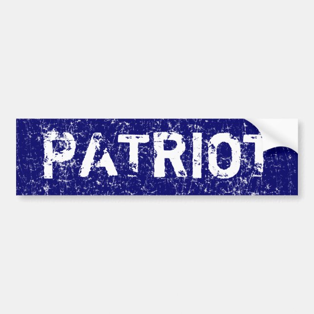 Patriot (Distressed look) Bumper Sticker (Front)