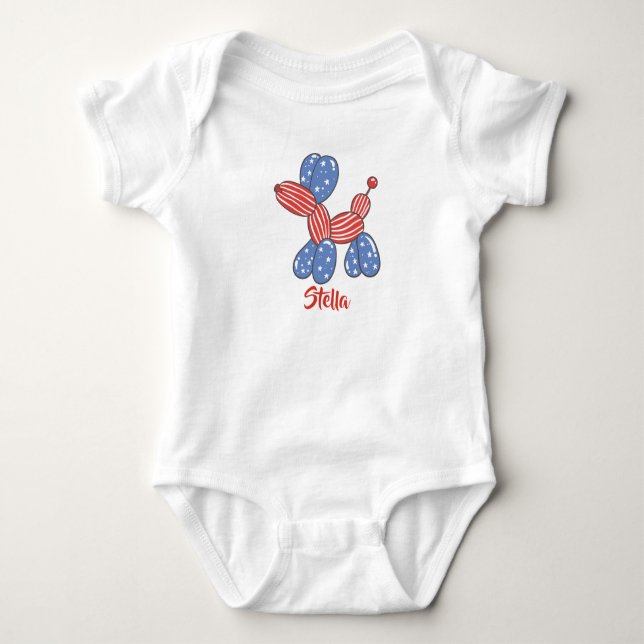 Patriot Dog  Baby Bodysuit (Front)