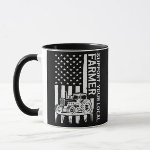 Patriot Farming Tractor USA Flag Farmer Father's D Mug