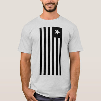 PATRIOT FLAG BLACK AND WHITE STAR AND STRIPES T-Shirt