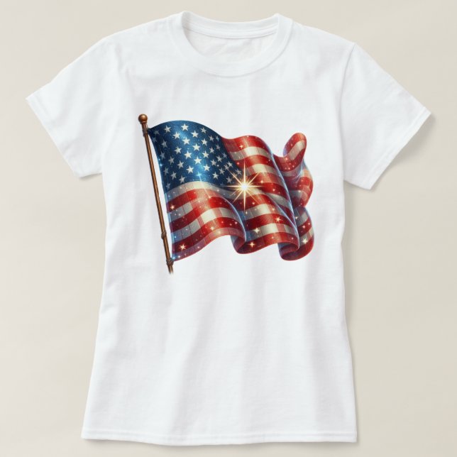 Patriot Gingham Art  T-Shirt (Design Front)