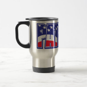 Patriot in the USA Flag Travel Mug