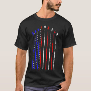 Patriot July 4th Fighter Jets Aeroplane Usa Flag K T-Shirt