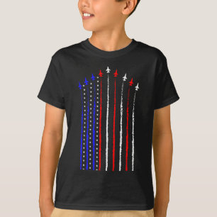 Patriot July 4th Fighter Jets Aeroplane Usa Flag K T-Shirt