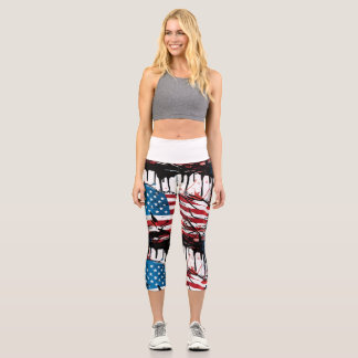 Patriot-Leggings Capri Leggings