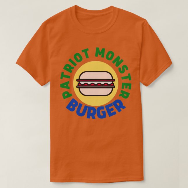 Patriot Monster Burger T-Shirt (Design Front)