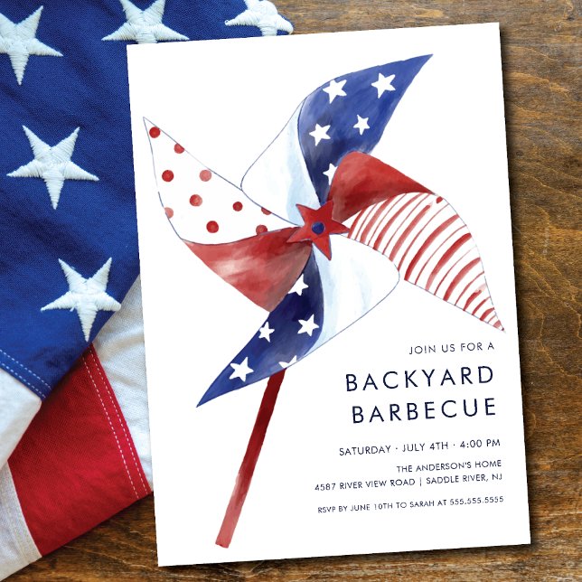 Patriot Party Pinwheel Invitation (Creator Uploaded)