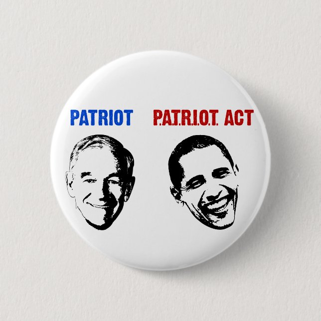Patriot / Patriot Act 6 Cm Round Badge (Front)