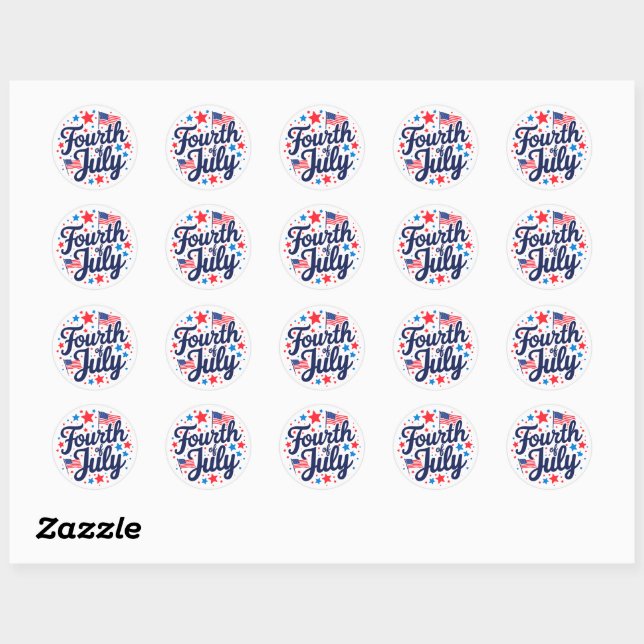 Patriot Pop! Classic Round Sticker (Sheet)