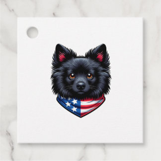 Patriot Pup Graphic Tee Favour Tags