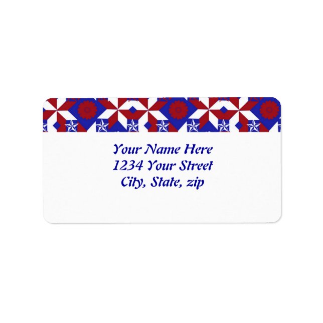 Patriot Quilt custom Label (Front)