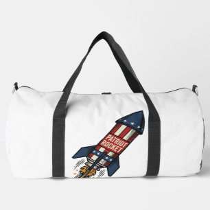 Patriot Rocket 4th of July Vintage Fireworks Desig Duffle Bag