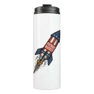 Patriot Rocket 4th of July Vintage Fireworks Desig Thermal Tumbler