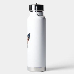 Patriot Rocket 4th of July Vintage Fireworks Desig Water Bottle