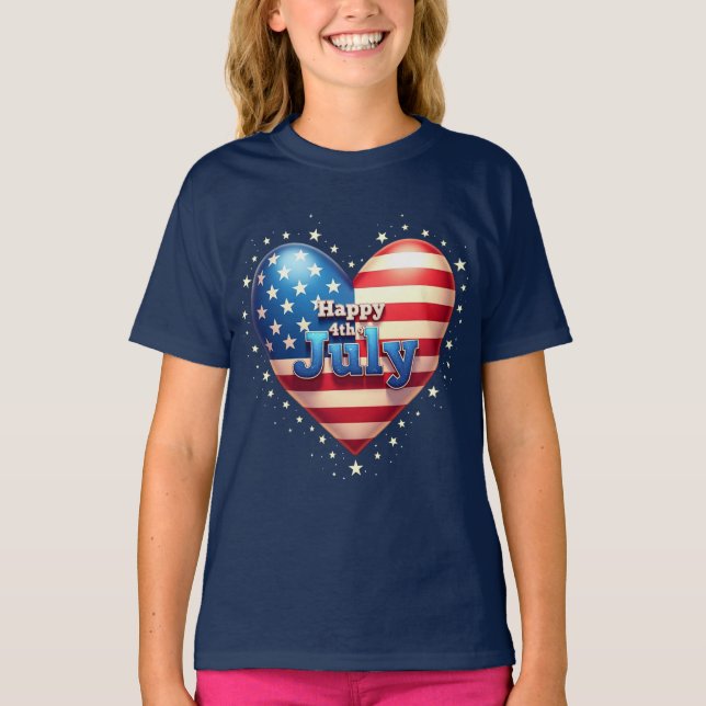 Patriot Vibes: Stars, Stripes & Style T-Shirt (Front)