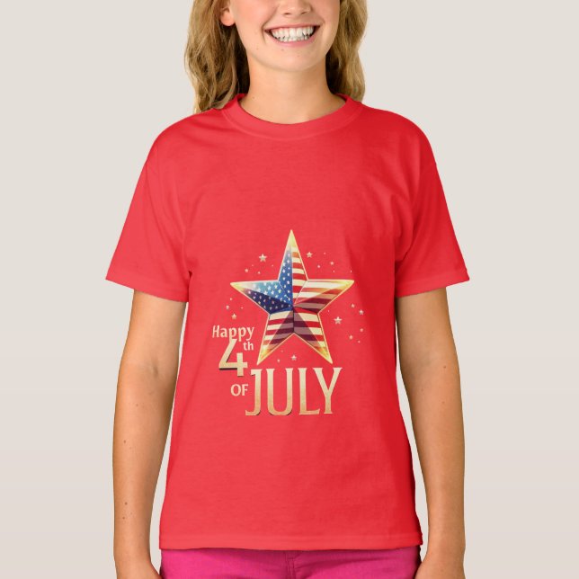 Patriot Vibes: Stars, Stripes & Style T-Shirt (Front)