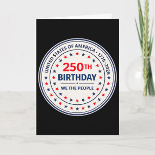 Patriot We The People 250 Years America 1776 2026 Card