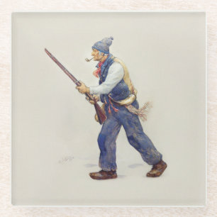 Patriote Québec Rébellion 1837-1838 Henri Julien Glass Coaster