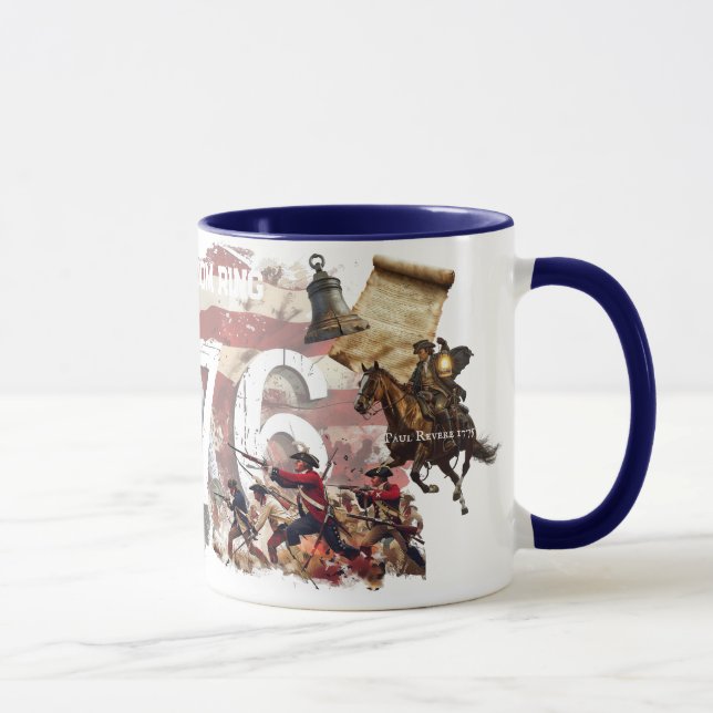 Patriotic 1776 American Independence History Mug (Right)