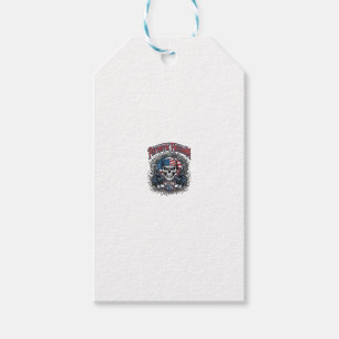 Patriotic 1776 Off Road Skull Monster Truck Gift Tags