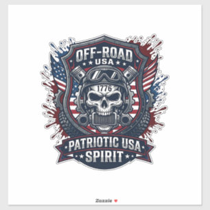 Patriotic 1776 Off Road Skull Monster Truck Heavy