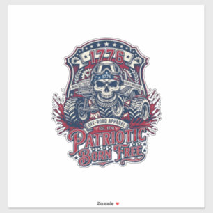 Patriotic 1776 Off Road Skull Monster Truck Heavy