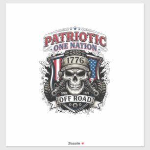 Patriotic 1776 Off Road Skull Monster Truck Heavy 