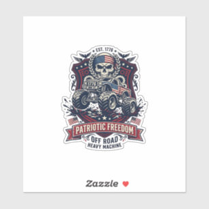 Patriotic 1776 Off Road Skull Monster Truck Heavy 