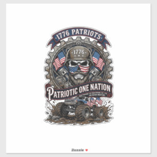 Patriotic 1776 Off Road Skull Monster Truck Heavy