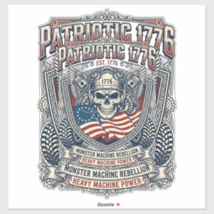 Patriotic 1776 Off Road Skull Monster Truck Heavy