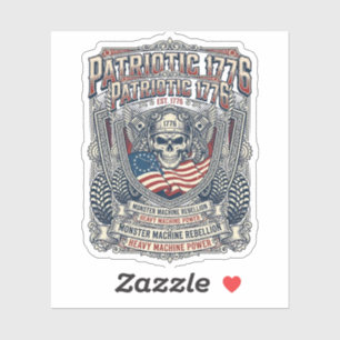 Patriotic 1776 Off Road Skull Monster Truck Heavy