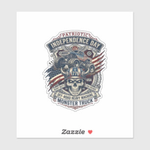 Patriotic 1776 Off Road Skull Monster Truck Heavy