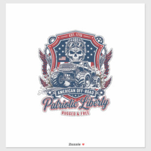 Patriotic 1776 Off Road Skull Monster Truck Heavy
