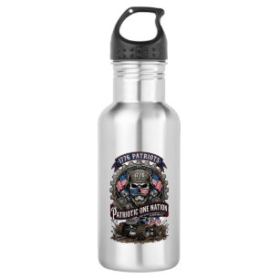 Patriotic 1776 Off Road Skull Monster Truck Heavy 532 Ml Water Bottle