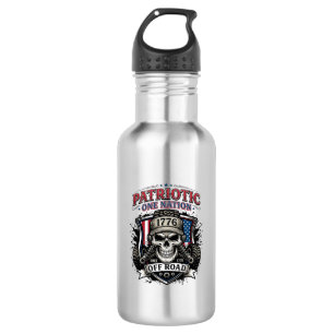 Patriotic 1776 Off Road Skull Monster Truck Heavy 532 Ml Water Bottle