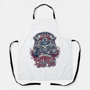 Patriotic 1776 Off Road Skull Monster Truck Heavy Apron