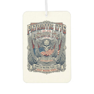 Patriotic 1776 Off Road Skull Monster Truck Heavy Car Air Freshener