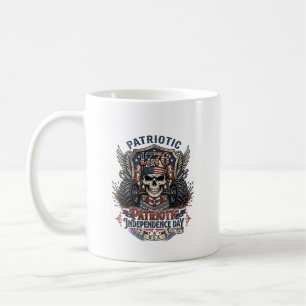 Patriotic 1776 Off Road Skull Monster Truck Heavy Coffee Mug