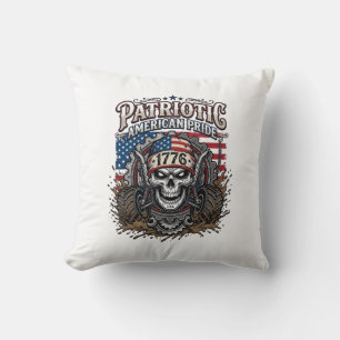 Patriotic 1776 Off Road Skull Monster Truck Heavy Cushion