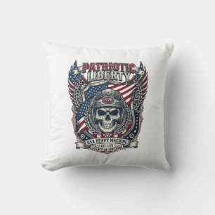 Patriotic 1776 Off Road Skull Monster Truck Heavy  Cushion