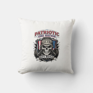 Patriotic 1776 Off Road Skull Monster Truck Heavy Cushion