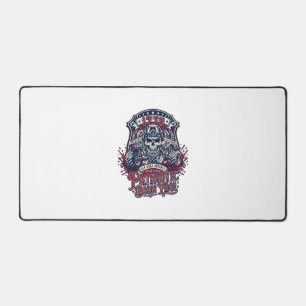 Patriotic 1776 Off Road Skull Monster Truck Heavy  Desk Mat