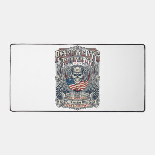 Patriotic 1776 Off Road Skull Monster Truck Heavy  Desk Mat