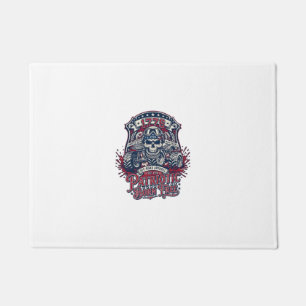 Patriotic 1776 Off Road Skull Monster Truck Heavy Doormat