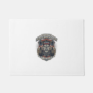 Patriotic 1776 Off Road Skull Monster Truck Heavy Doormat