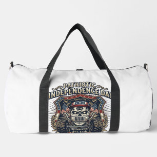 Patriotic 1776 Off Road Skull Monster Truck Heavy Duffle Bag
