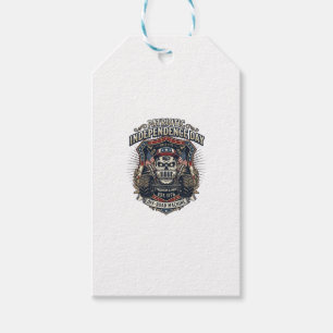 Patriotic 1776 Off Road Skull Monster Truck Heavy  Gift Tags