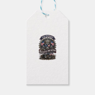 Patriotic 1776 Off Road Skull Monster Truck Heavy  Gift Tags