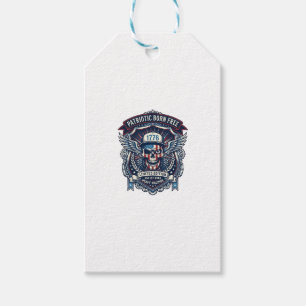 Patriotic 1776 Off Road Skull Monster Truck Heavy  Gift Tags