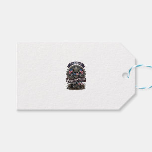 Patriotic 1776 Off Road Skull Monster Truck Heavy  Gift Tags